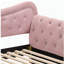 Lit de jour simple rose avec lit gigogne-1293631607