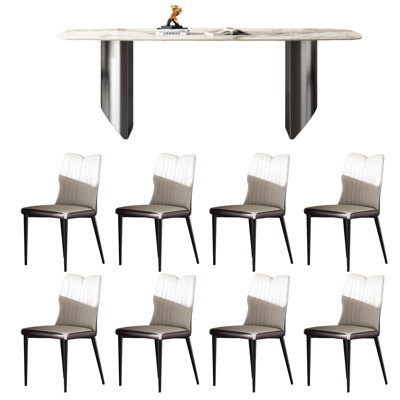 Light luxury modern simple dining table and chair