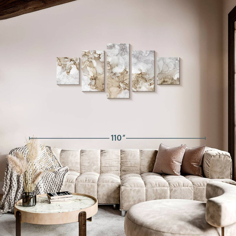Neutral Beauty Gray Panel, 34" H x 74" W