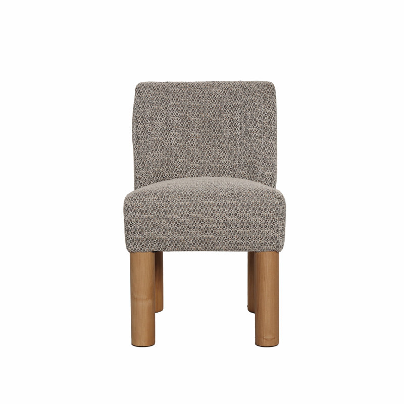 Chaise rembourrée en polyester Armie, Pixel brun