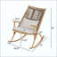 Chaise berçante d'extérieur - Structure en fer robuste, dossier et coussin en rotin PE-132264081