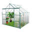 Serre en polycarbonate de 8 pi x 8 pi pour l'extérieur, avec base galvanisée, système de ventilation dans toutes les saisons, serre robuste, bonnes plantes d'extérieur-126198095