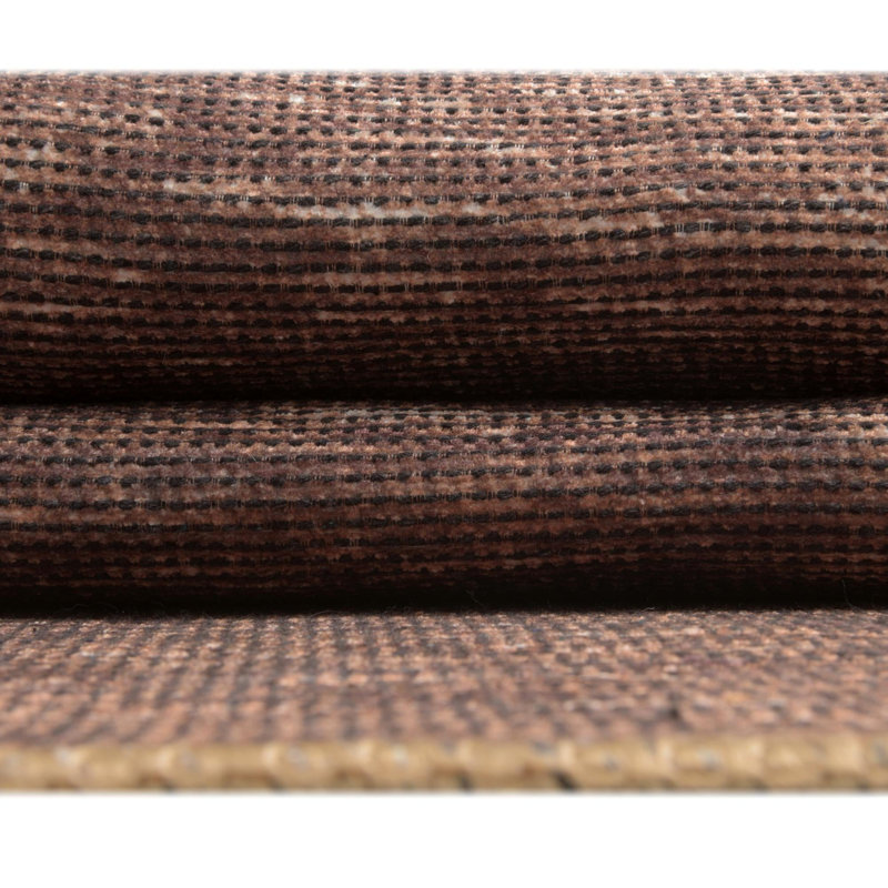 Tapis en chenille Power Loom brun, Rectangle 3 pi 6 po x 5 pi 6 po