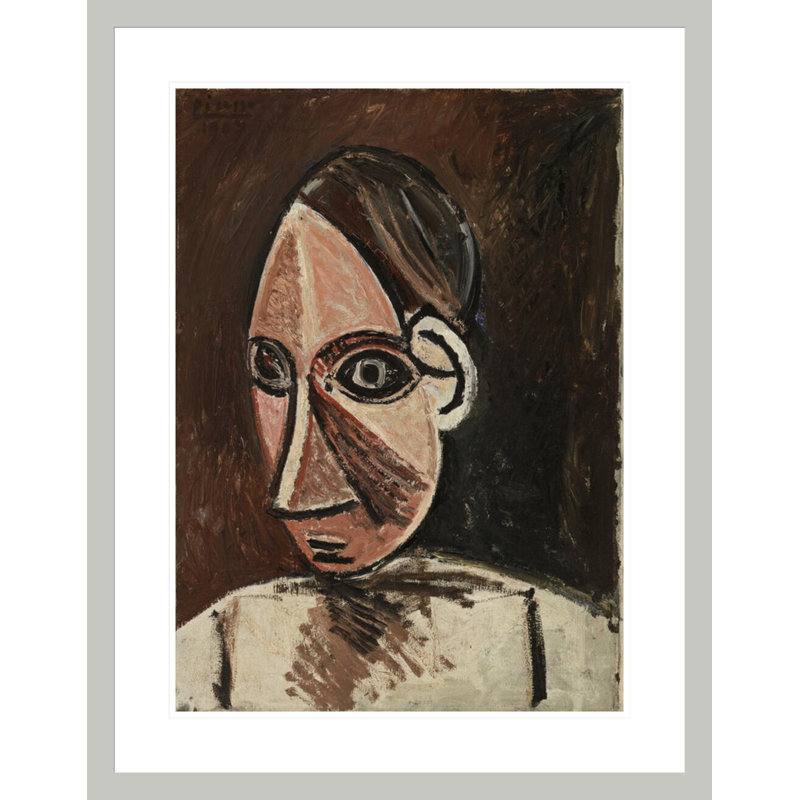 Tête de femme par Pablo Picasso, impression giclée sur cadre, H 29,5 po x l 23,04 po