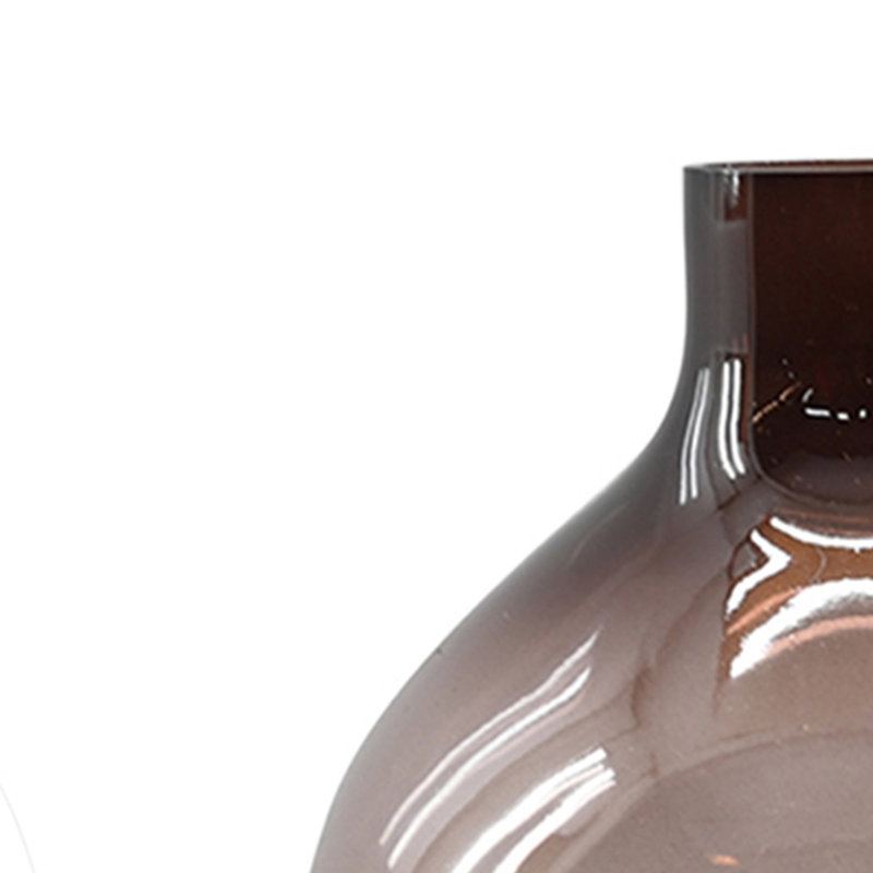Tergel Tapered 7.5" Handblown Glass Vase, Plum