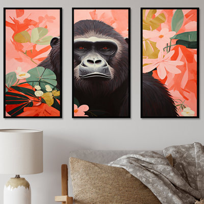 Portrait de gorille vibrant - art mural gorille