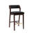 Patricia Modern Velvet Upholstered Bar Stool with Beech Wood Frame in Black-111807618-111807621