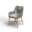 Vincente Wood Outdoor Dining Armchair with Cushion