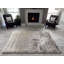 Tapis beige en laine et polyester tissé à la machine de couleur unie Mar Vista-264025823