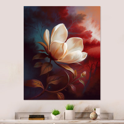 Décoration murale crème en magnolia Rêves II - Magnolias floraux