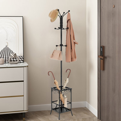 Portemanteau autoportant avec porte-parapluie
