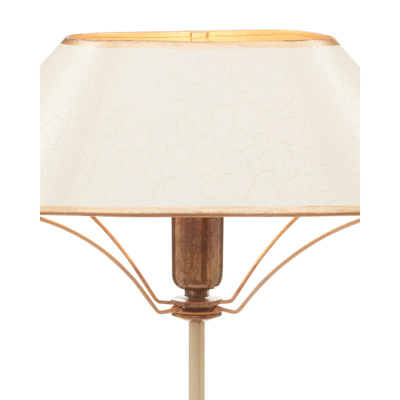 Lampe de table ivoire / laiton antique / or 16,5 po Daphne