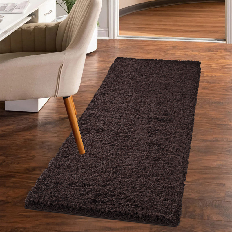 Machine Braided Area Rug, Brown, Rectangle 60 x 110 cm