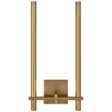 Axis Solid Brass 2 - Light LED Armed Sconce