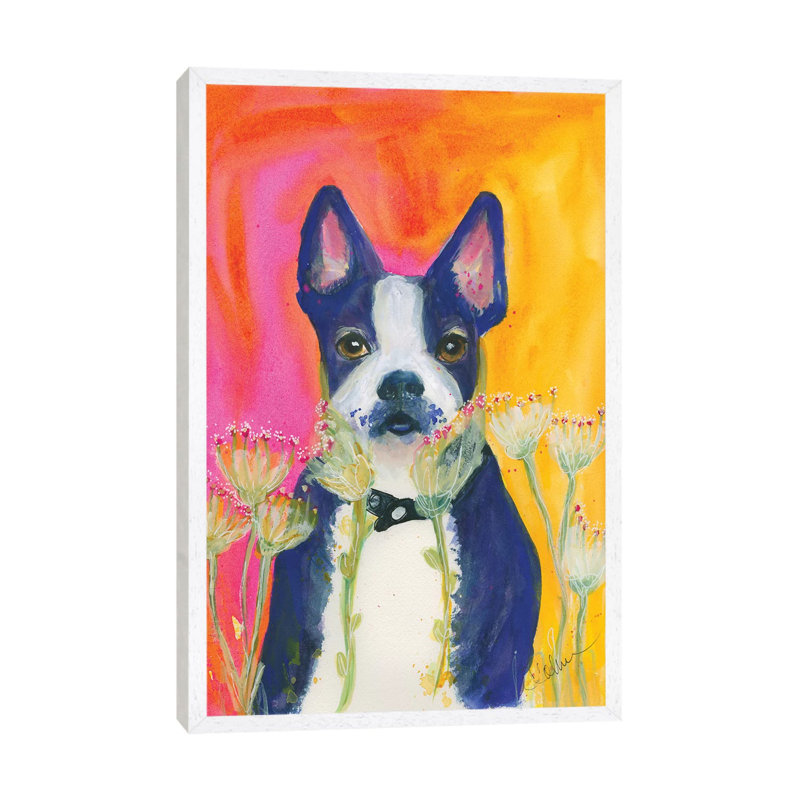 Sunset Boston 1 Piece Painting on Canvas, 66.04cm H x 45.72cm W x 3.81cm D, White Framed