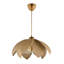 Elegant Beige and Gold Chandelier, Adjustable Height 12.6 - 27.6 inches | Durable Plastic Body with PVC Cap, Base Plate 3.5 x 2.8 inches | E27 Socket, Max 40W (Bulb Not Included) | Stylish Lighting for Living Room, Dining Room, or Bedroom Decor-758543215-758543211