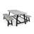 Eulene 4 - Person Acacia Wood Patio Dining Set with Rectangular Table-2139470534