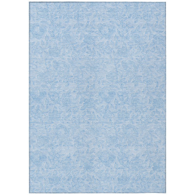 Ceajay Washable Floral Indoor / Outdoor Rug