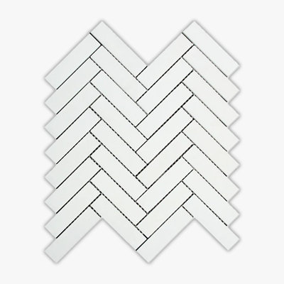 Carreau de mosaïque de mur et de plancher en marbre à chevrons / chevrons 1 po x 4 po