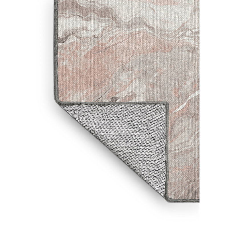 Machine Washable Gray Area Rug, Square 5'