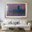 Maisons du Parlement, coucher de soleil - Claude Monet - reproduction d'art avec passe-partout et verre - 1903-1921319977-1921319983-1921319953