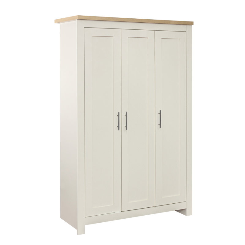 Highgate 3 Door Wardrobe, Cream/Oak