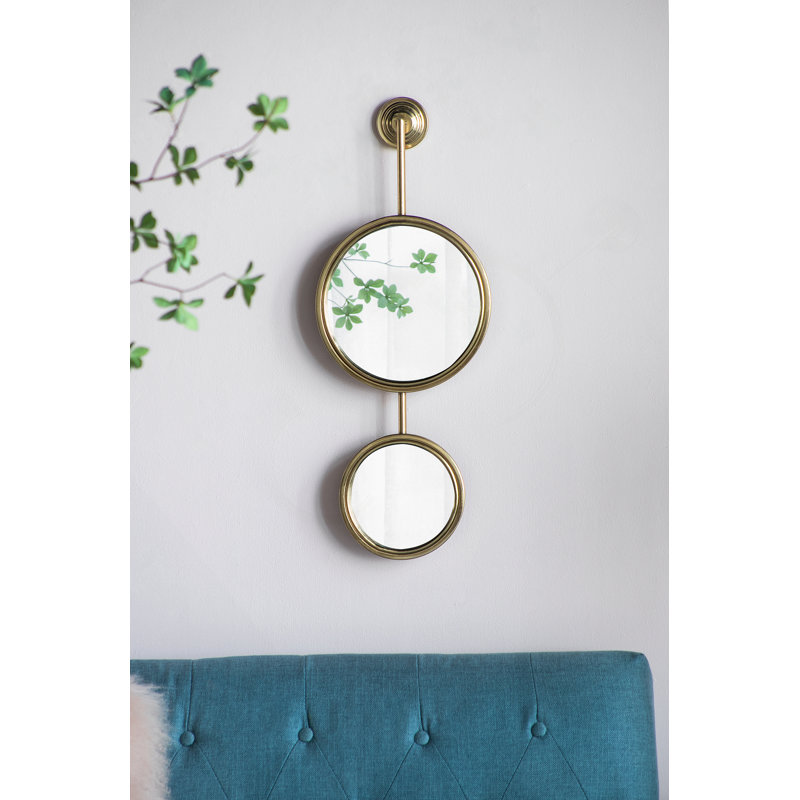 Iron Frame Vertical Round Mirror
