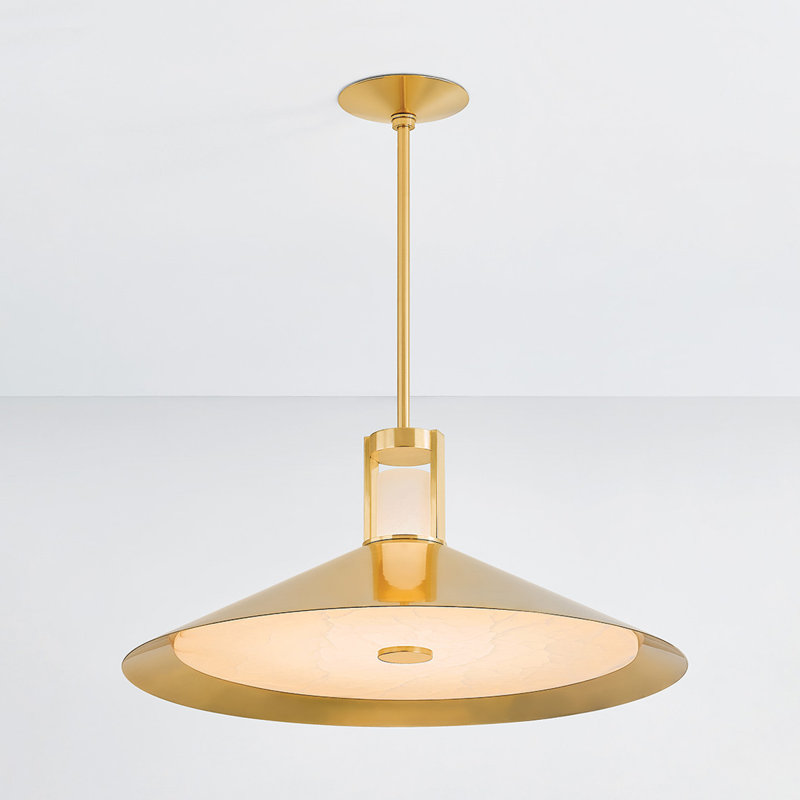CLERMONT PENDANT, Brass, 12.5" H x 28" W x 28" D