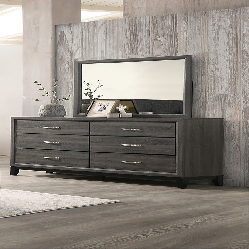 Mobilier de chambre à coucher 1 pièce Rustic Style