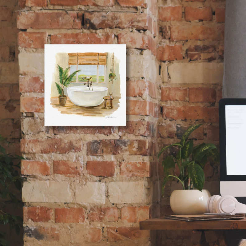 «Sunny Spa I» par Silvia Vassileva, art mural sur toile, H 12 po x l 12 po x P 0,75 po