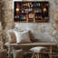 Toile, bouteille en verre de Jack Daniel S, Tennessee, miel, whisky-1794402314