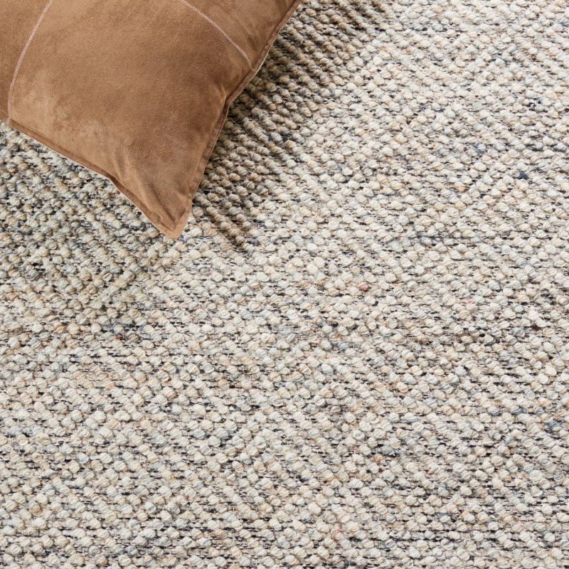 Zahid Hand Woven Wool/Cotton Geometric Rug in Camel/Gray, Runner 2'3" x 16'