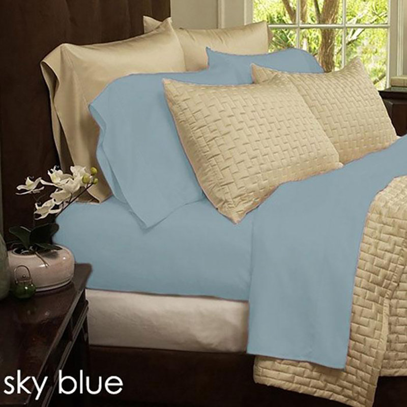 Ensemble de draps , Bleu ciel, Grand