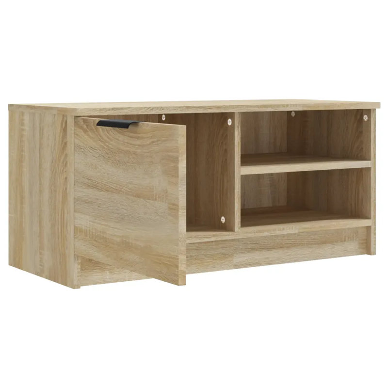 Mortensen Unfinished TV Stand for TVs up to 80, Oak
