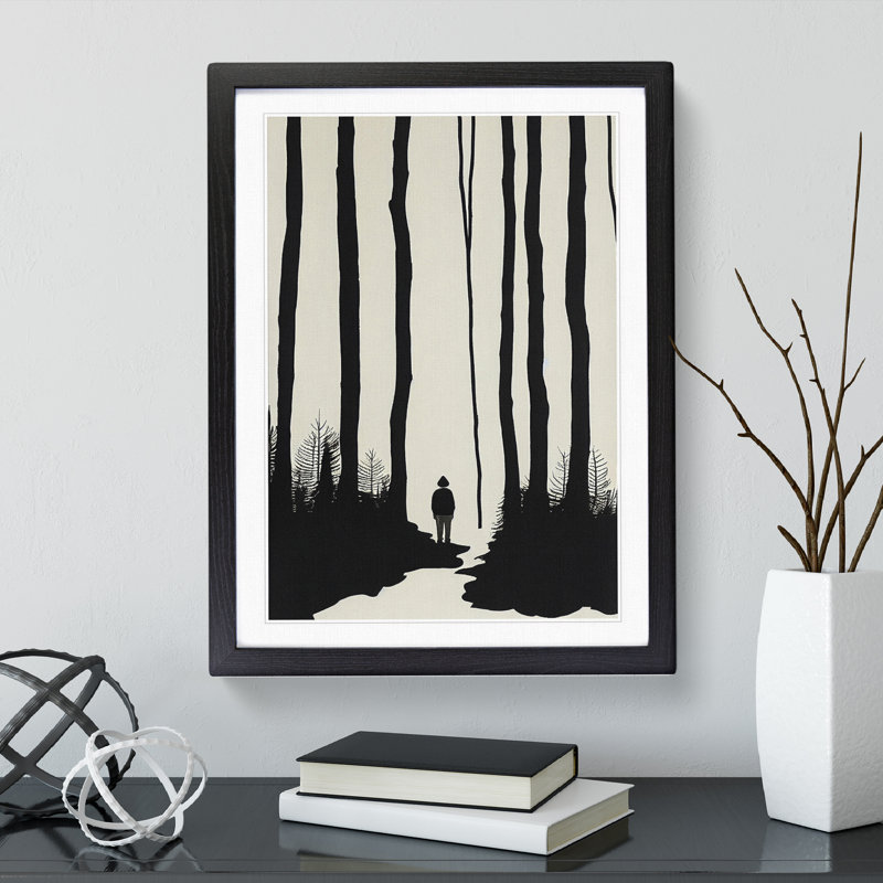Man in the Forest - Framed Print, Black Framed, 64cm H x 46cm W x 2cm D
