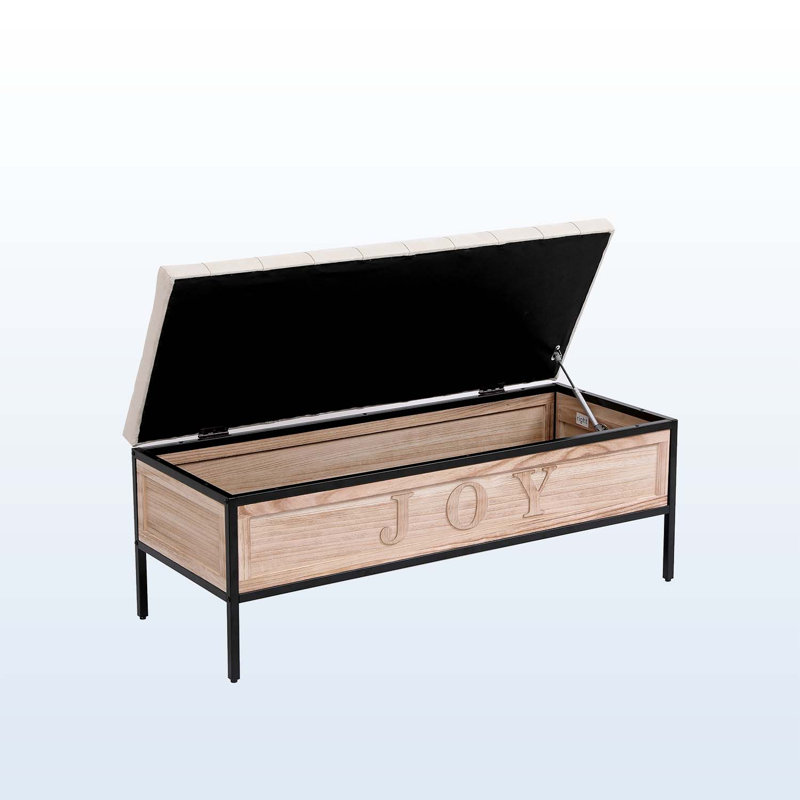 Banc capitonné de 48,42 po de largeur, Lin beige