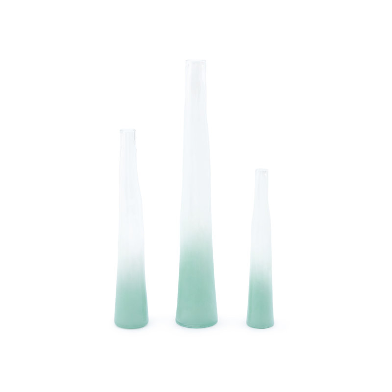 Primavera Handmade Glass Table Vase, Green