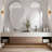 Petra Integrated LED 36in Brass Vanity Light with Handcrafted Glass-124410510
