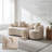 Boneless Contemporary Crescent-Shaped Two-Seater Sofa with Deep Cushions and Low-Back Design-1044504424