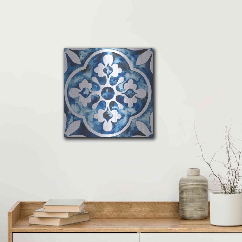 «Cobalt Tile I» par Grace Popp, H 12 po x l 12 po