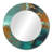 Teal Balance I - Abstract Wall Mirror, Modern Round Decorative Mirror, Printed Metal Art-99619481