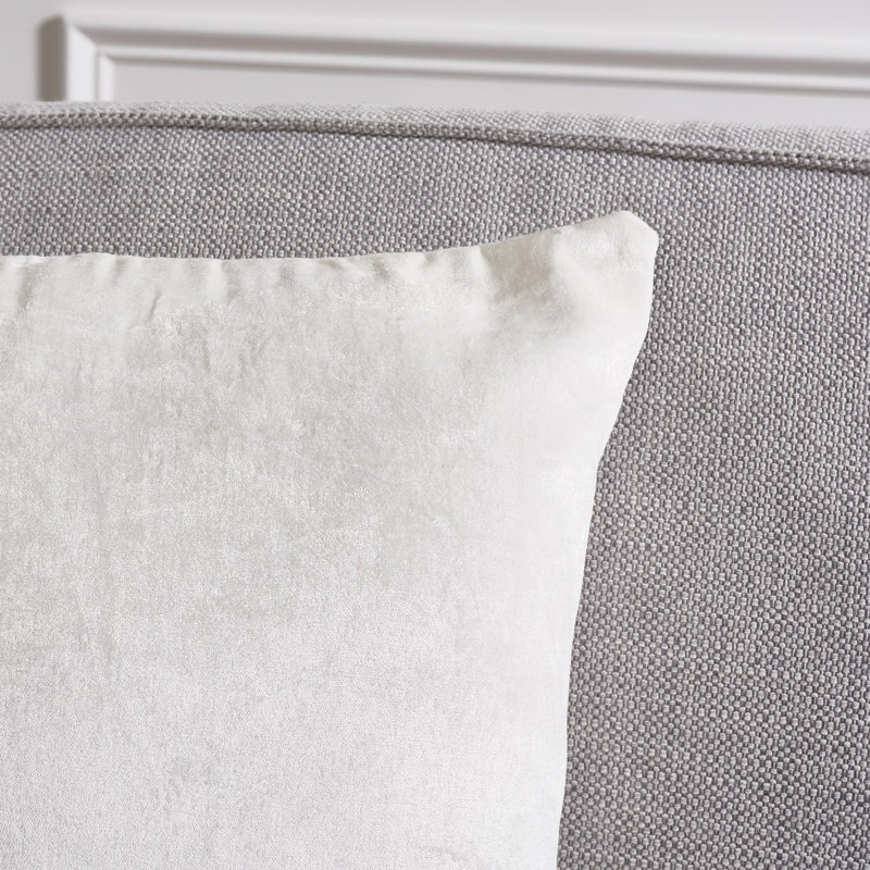 Cotton Blend Throw Pillow, Ivory, 18" H x 18" W