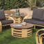 Palm Outdoor Round Teak Side Table