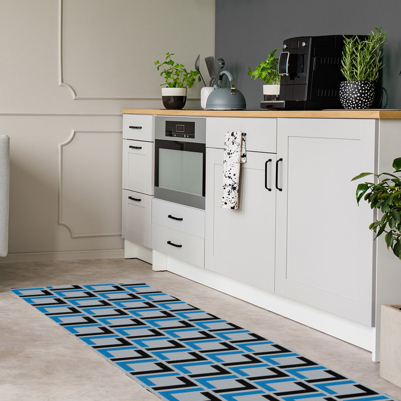 Tapis de couloir gris