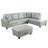 Beesley 103.5" Wide Faux Leather Sofa & Chaise with Ottoman-502041626-469164724-465430842