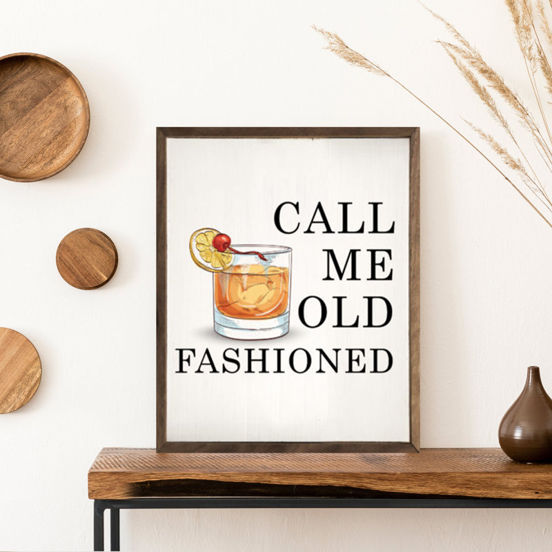 Call Me Old Fashioned Glass - blanc, H 10 po x l 8 po