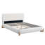 Élégant lit rembourré Boucle, centre de chambre luxueux et confortable, grand lit, blanc