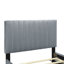 Lit plateforme gris tapissier en velours avec couchette - Espace de couchage confortable, lit gigogne polyvalent-2115936672-2115936675