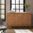 Iasiah Modern 45''W 3-Door Solid Wood Sideboard with Adjustable Shelves-309776810