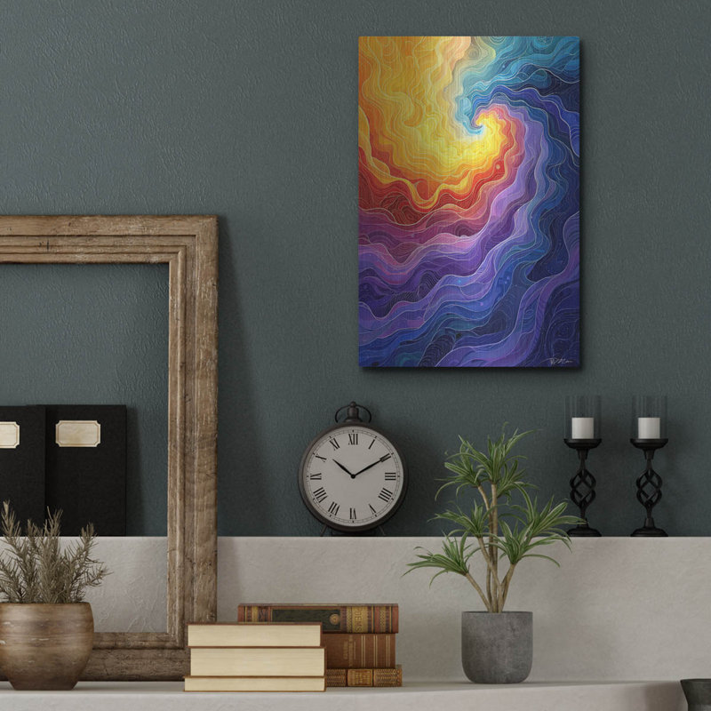 Ivy Bronx «Rainbow Clouds 1» par Momart, art mural en métal, H 16 po x l 12 po
